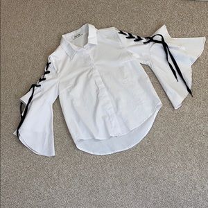 White blouse with LOTS of style!